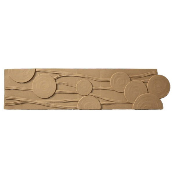 5"(H) x 1/4"(Relief) - Cast Width: 38" - Interior Linear Moulding - Modern Geometric Design - [Compo Material] - Brockwell Incorporated 