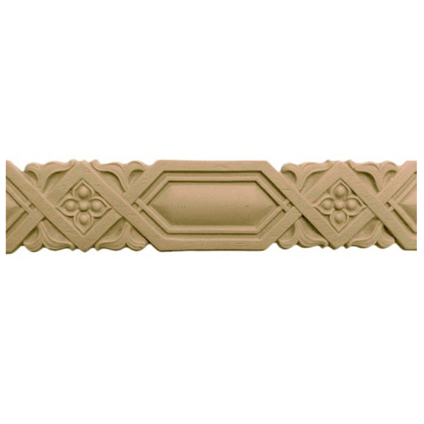 1"(H) x 1/8"(Relief) - Stainable Linear Molding - Moorish Style Geometric Design - [Compo Material] - Brockwell Incorporated 