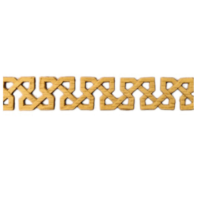 7/8"(H) x 1/8"(Relief) - Stainable Linear Molding - Celtic Knot Geometric Design - [Compo Material] - Brockwell Incorporated 