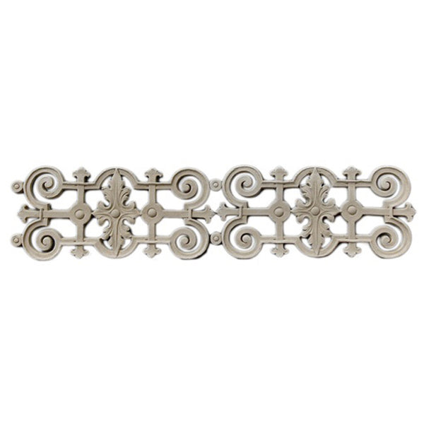 3-3/4"(H) x 3/16"(Relief) - Linear Moulding - Elizabethan Geometric Design - [Compo Material] - Brockwell Incorporated 