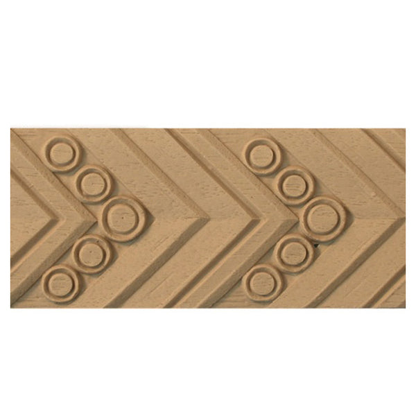 2"(H) x 1/8"(Relief) - Linear Moulding - Chevron Geometric Design - [Compo Material] - Brockwell Incorporated 