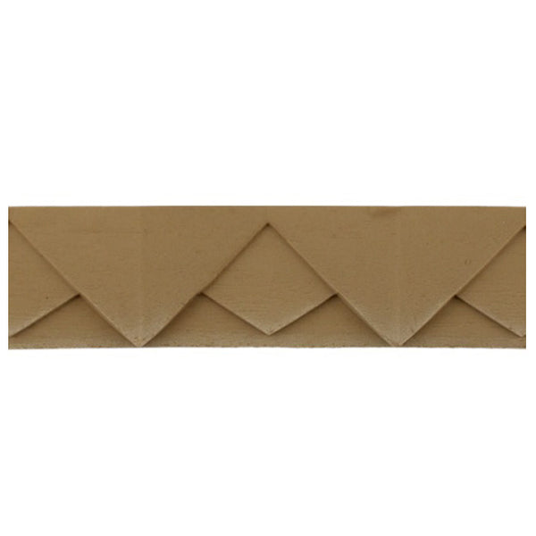 1-5/16"(H) x 1/2"(Relief) - Linear Moulding - Art Deco Geometric Design - [Compo Material] - Brockwell Incorporated 