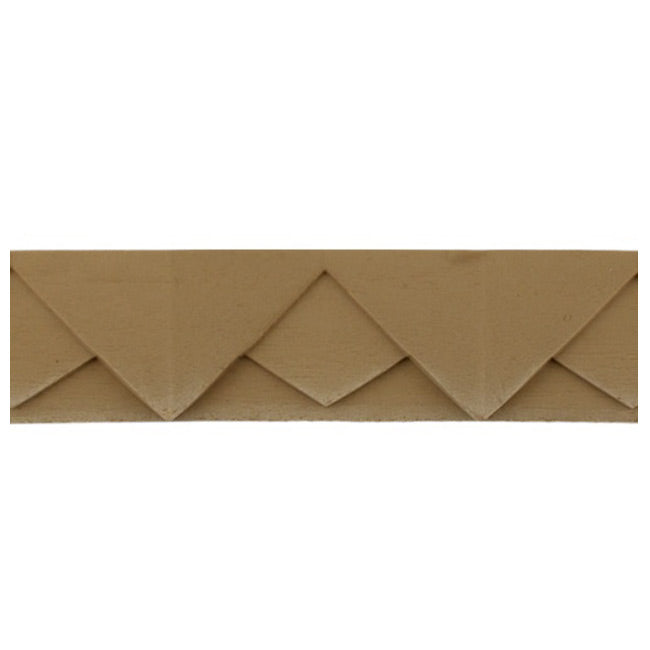 1-5/16"(H) x 1/2"(Relief) - Linear Moulding - Art Deco Geometric Design - [Compo Material] - Brockwell Incorporated 