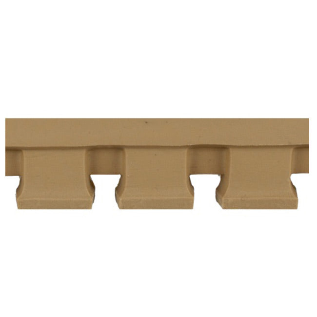 1-1/2"(H) x 5/8"(Relief) - Modern Dentil Geometric Linear Molding Design - [Compo Material] - Brockwell Incorporated 