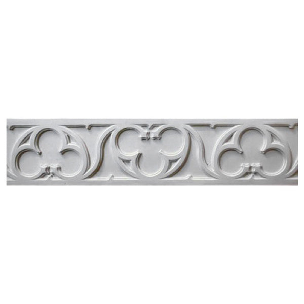 8-1/2"(H) x 3/8"(Relief) - Repeat: 24-1/8" - Interior Linear Moulding - Gothic Frieze Design - [Compo Material] - Brockwell Incorporated 