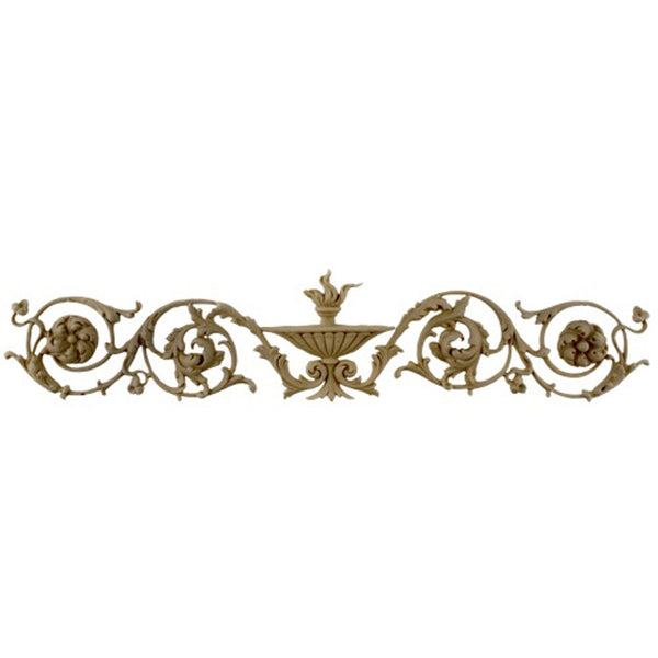 Shop Beautiful 18-1/4"(W) x 4"(H) x 3/8"(Relief) - French Urn w/ Scrolls Horizontal Design - [Compo Material]-HRZ-4467-CP-2