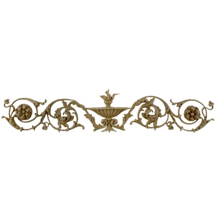 Shop Beautiful 18-1/4"(W) x 4"(H) x 3/8"(Relief) - French Urn w/ Scrolls Horizontal Design - [Compo Material]-HRZ-4467-CP-2