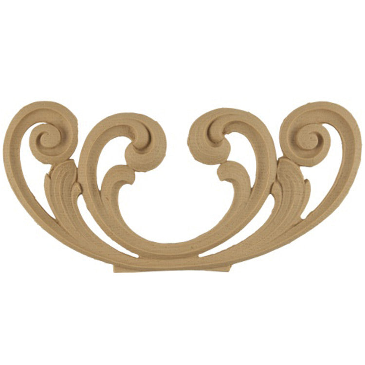 Shop Beautiful 9"(W) x 4"(H) - Floral Scroll Stain-Grade Decorative Horizontal Design - [Compo Material]-HRZ-F6763-CP-2