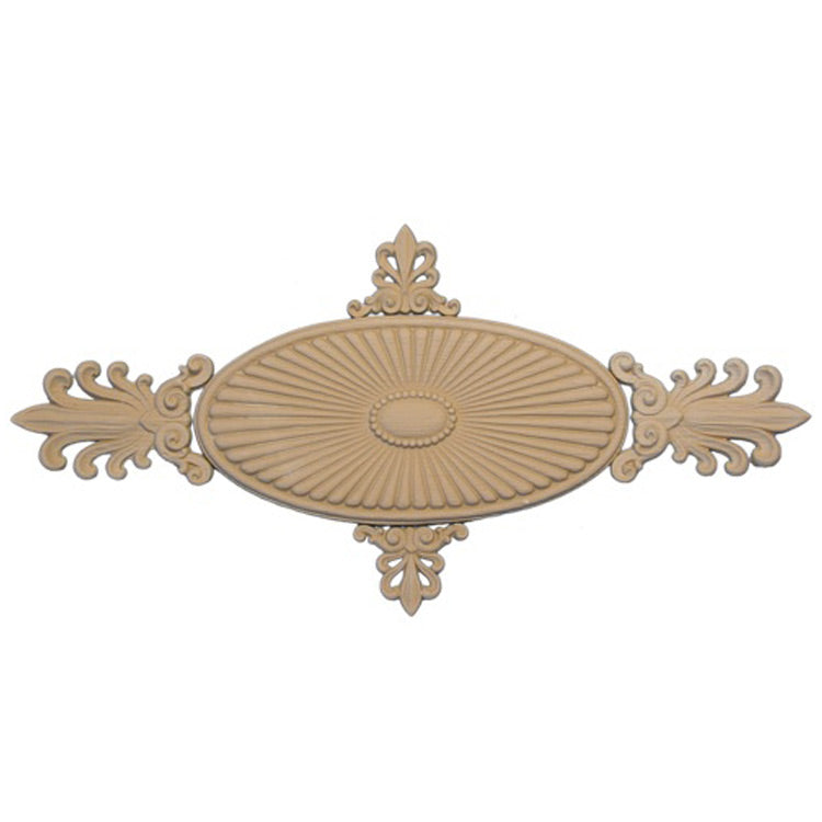 Shop Beautiful 13"(W) x 6"(H) x 1/4"(Relief) - Colonial Rosette w/ Palmette Accents Horizontal Design - [Compo Material]-HRZ-8425-CP-2