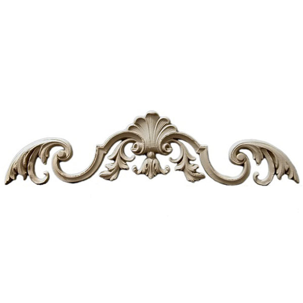 Shop Beautiful 18"(W) x 5"(H) - Shell w/ Scroll & Leaf Accents Horizontal Design - [Compo Material]-HRZ-F3706-CP-2