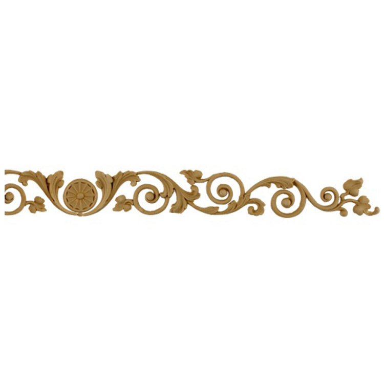 Shop Beautiful 12"(W) x 1-1/4"(H) - Vine & Leaves in Scroll Pattern Horizontal Design - [Compo Material]-HRZ-F1151-CP-2