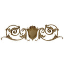 Shop Beautiful 16"(W) x 4-5/8"(H) x 3/8"(Relief) - Stain-Grade Shield w/ Vines Horizontal Design - [Compo Material]-HRZ-1467-CP-2