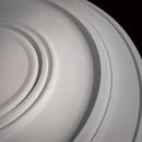 17-1/4" (Diam.) x 3/4" (Relief) - Hole: 2-5/16" - Smooth Round Medallion - [Plaster Material]