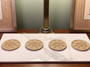 4-5/8"(Diam) - Round Flower Rosette for Woodwork - [Compo Material]