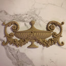 9-3/4"(W) x 4-1/2"(H) x 5/8"(Relief) - Colonial Urn Applique - [Compo Material]
