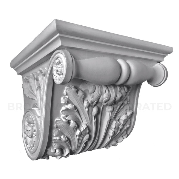 Beautiful plaster Italian corbel design with acanthus leaves from Brockwell Incorporated