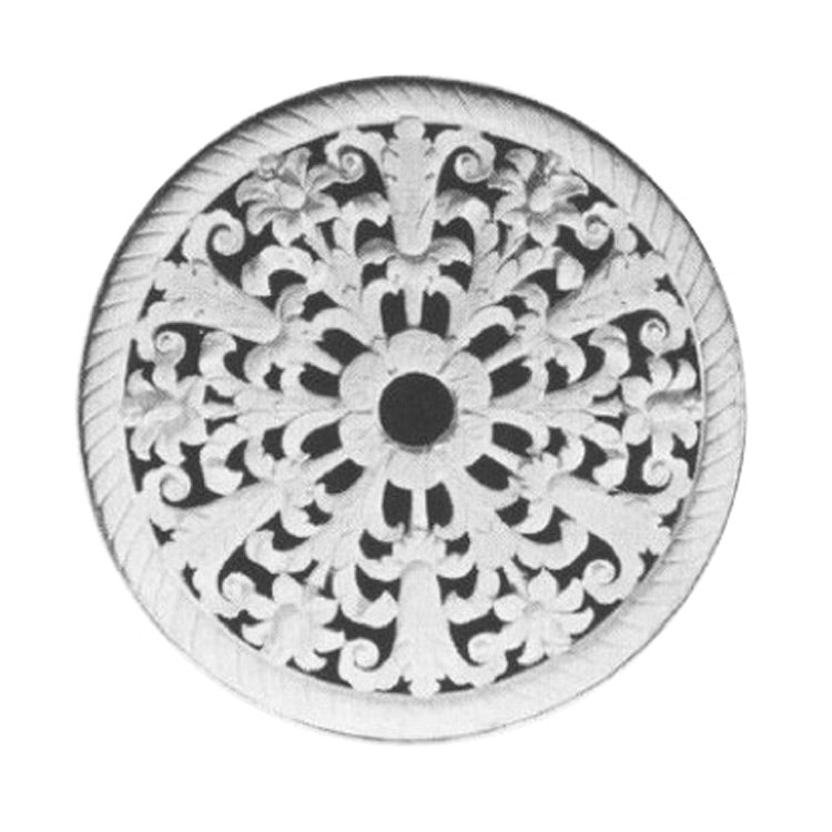 50" (Diam.) x 2-1/4" (Relief) - Renaissance Style Ceiling Grille (Vented) - [Plaster Material] - Brockwell Incorporated 