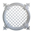 46" (Diam.) - (Overall: 62") x 2-1/2" (Relief) - Classic Grille (Vented) - [Plaster Material] - Brockwell Incorporated 