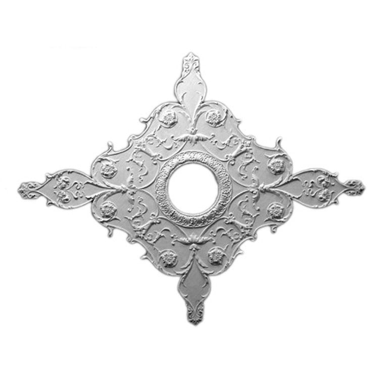 32" (W) x 38-1/2" (H) x 11/16" (Relief) - Hole: 6" - Italian Ceiling Medallion - [Plaster Material] - Brockwell Incorporated 