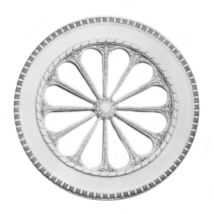 36" (Diam.) x 2" (Relief) - Colonial Medallion (Vented) - [Plaster Material] - Brockwell Incorporated 