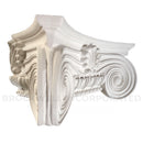 Angled view of Brockwell Incorporated's Empire (Ionic) plaster pilaster capital