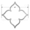 43"(On Diagonal) x 1-1/2"(Relief) - Transitional Open Gothic Tracery - [Plaster Material]-CEILINGS-Brockwell Incorporated