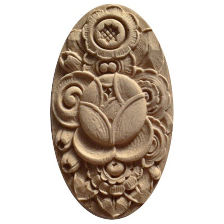 Beautiful Floral Oval Rosette Constructed from High End Compo Material ...