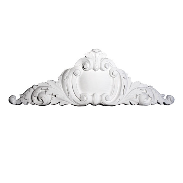 Easy to Install - 62" (W) x 22" (H) x 4-1/4" (Relief) - French Cartouche Applique - [Plaster Material] from Brockwell Incorporated