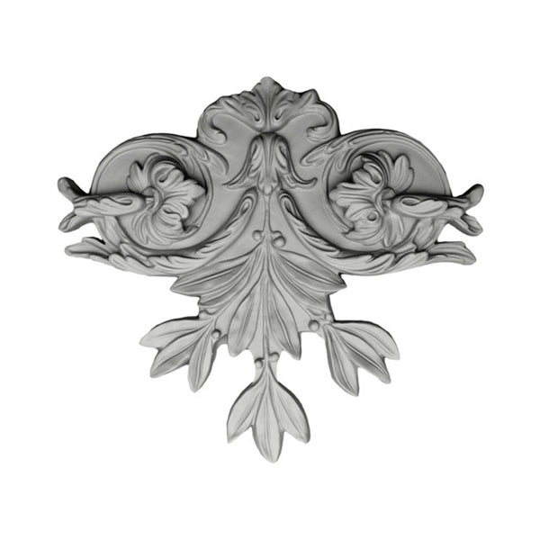 Easy to Install - 13" (W) x 13" (H) x 1" (Relief) - Louis XIV Style Side Applique - [Plaster Material] from Brockwell Incorporated