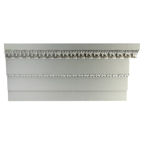 1-5/8"(H) x 7-5/8"(Proj.) - Repeat: 1" - Greek Style Crown Molding Design - [Plaster Material] - Brockwell Incorporated