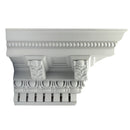 8-1/2"(H) x 8-1/2"(Proj.) - Repeat: 7" - Roman Style Crown Molding Design - [Plaster Material] - Brockwell Incorporated