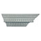 10-1/2"(H) x 10-1/8"(Proj.) - Repeat: 3-3/8" - Roman Style Crown Molding Design - [Plaster Material] - Brockwell Incorporated