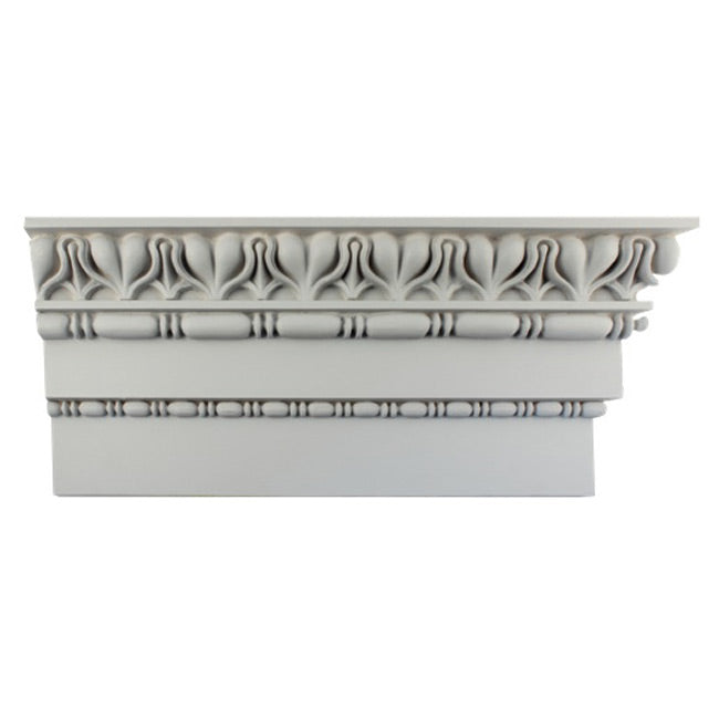 9-1/4"(H) x 2-3/4"(Proj.) - Repeat: 3" - Roman Style Crown Molding Design - [Plaster Material] - Brockwell Incorporated