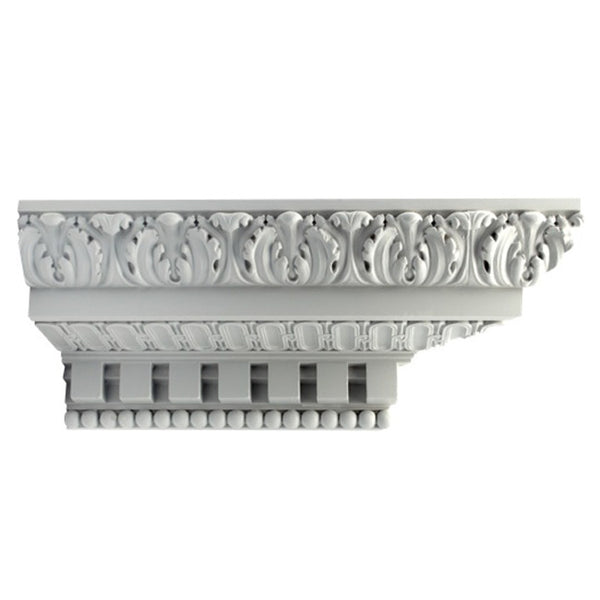 6"(H) x 6-1/2"(Proj.) - French Renaissance Crown Molding Design - [Plaster Material] - Brockwell Incorporated
