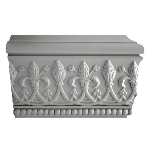 8-1/2"(H) x 2-3/4"(Proj.) - English Style Crown Molding Design - [Plaster Material] - Brockwell Incorporated