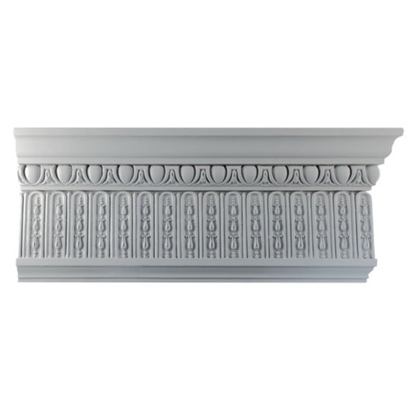 8"(H) x 1-3/4"(Proj.) - Adam's Style Crown Molding Design - [Plaster Material] - Brockwell Incorporated