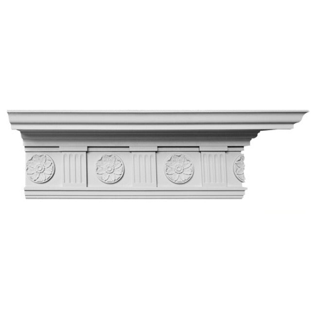 11"(H) x 6-5/8"(Proj.) - Colonial Style Crown Molding Design - [Plaster Material] - Brockwell Incorporated