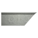 3"(H) x 10-3/4"(Proj.) - Repeat: 13-1/2" - Art Deco Crown Molding Design - [Plaster Material] - Brockwell Incorporated