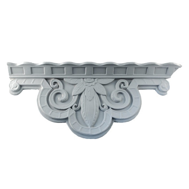 2"(H) x 7-3/4"(Proj.) - Repeat: 18-1/4" - Art Deco Crown Molding Design - [Plaster Material] - Brockwell Incorporated