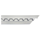 6-1/4"(H) x 6"(Proj.) - Repeat: 3-5/8" - Classic Style Crown Molding Design - [Plaster Material] - Brockwell Incorporated