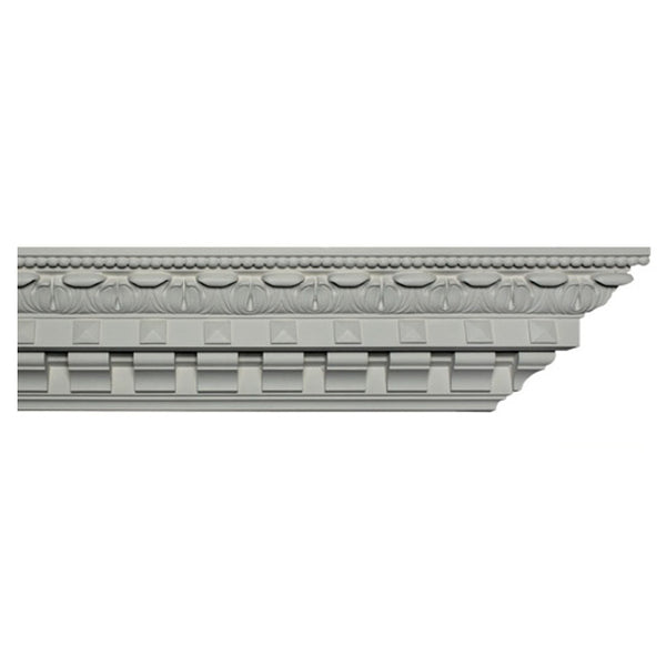 4-3/4"(H) x 5-1/2"(Proj.) - Repeat: 4-3/4" - English Style Crown Molding Design - [Plaster Material] - Brockwell Incorporated