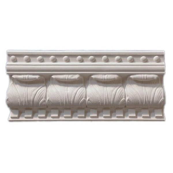 6"(H) x 6"(Proj.) - Repeat: 4-3/4" - English Crown Molding Design - [Plaster Material] - Brockwell Incorporated