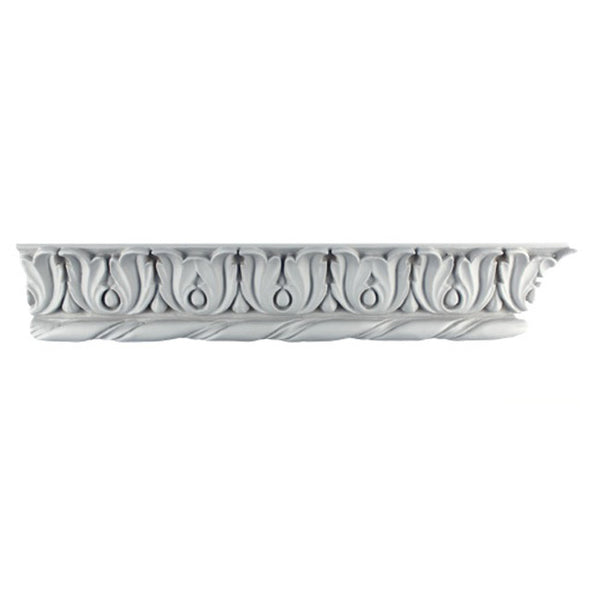 3-1/4"(H) x 1-7/8"(Proj.) - Repeat: 3-1/8" - Romanesque Crown Molding Design - [Plaster Material] - Brockwell Incorporated