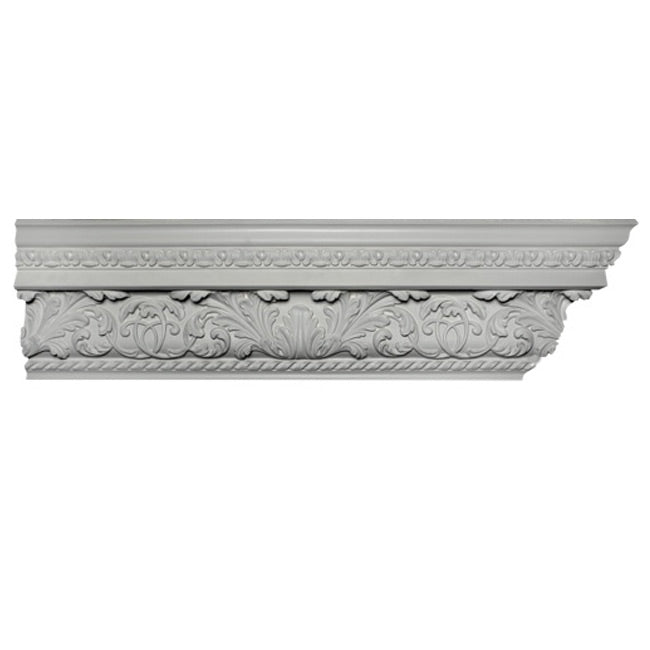 7-1/2"(H) x 6"(Proj.) - Repeat: 9-1/2" - Georgian Style Crown Molding Design - [Plaster Material] - Brockwell Incorporated