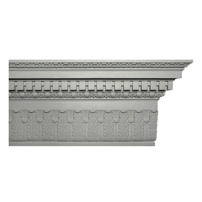 14"(H) x 5-7/8"(Proj.) - Colonial Style Crown Molding Design - [Plaster Material] - Brockwell Incorporated