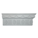 8-3/4"(H) x 2-3/8"(Proj.) - Repeat: 6" - Colonial Crown Molding Design - [Plaster Material] - Brockwell Incorporated