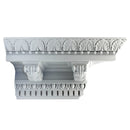 7-3/4"(H) x 7-3/4"(Proj.) - Repeat: 7-1/2" - Roman Style Crown Molding Design - [Plaster Material] - Brockwell Incorporated