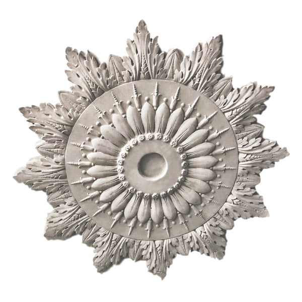 35" (Diam.) - French Style Acanthus Medallion - [Plaster Material]