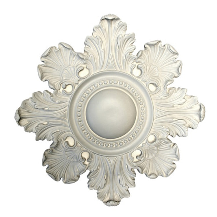 18" (Diam.) x 1-1/4" (Relief) - Center: 5" - Colonial Round Medallion - [Plaster Material] - Brockwell Incorporated 