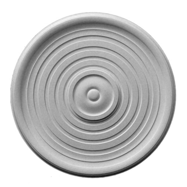 23-5/16" (Diam.) x 1-1/4" (Relief) - Cover: 7" - Smooth Round Medallion - [Plaster Material] - Brockwell Incorporated 